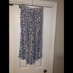 Hunt Club Blue Floral Skirt, Size 10